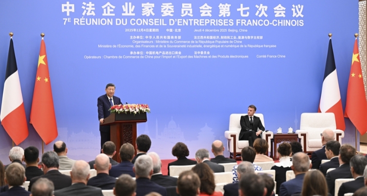 Си Цзиньпин и Э. Макрон приняли участие в церемонии закрытия седьмого заседания Китайско-французского комитета предпринимателей